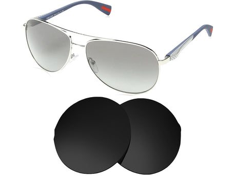 Prada SPS 51O (62mm)-Replacement Lenses-Volcanic Black-Non-Polarized-Seek Optics