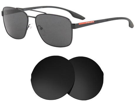 Prada SPS 51U (59mm)-Replacement Lenses-Volcanic Black-Non-Polarized-Seek Optics