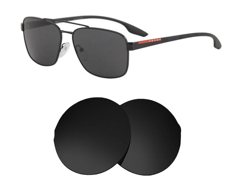 Prada SPS 51U (62mm)-Replacement Lenses-Volcanic Black-Non-Polarized-Seek Optics