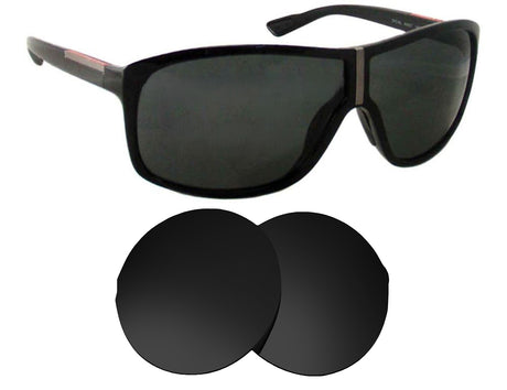 Prada SPS 08L (69mm)-Replacement Lenses-Volcanic Black-Non-Polarized-Seek Optics