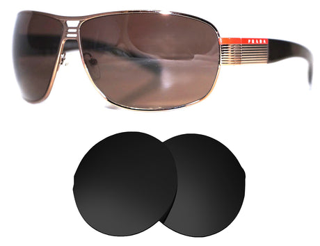 Prada SPS 50H (68mm)-Replacement Lenses-Volcanic Black-Non-Polarized-Seek Optics