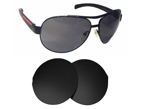 Prada SPS 50I (62mm)-Replacement Lenses-Volcanic Black-Non-Polarized-Seek Optics