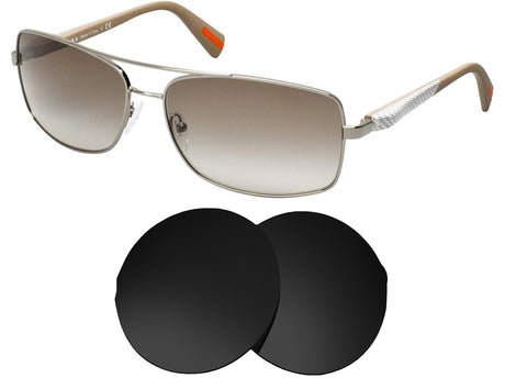 Prada SPS 50O (62mm)-Replacement Lenses-Volcanic Black-Non-Polarized-Seek Optics