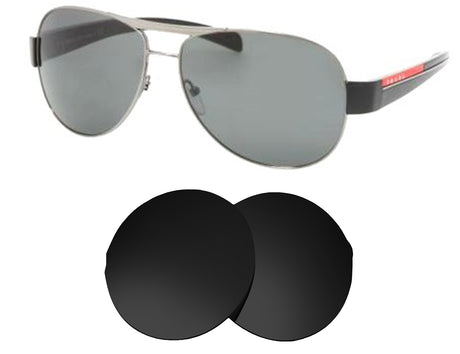 Prada SPS 51L (59mm)-Replacement Lenses-Volcanic Black-Non-Polarized-Seek Optics