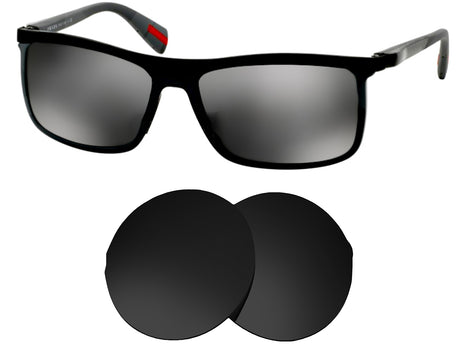 Prada SPS 51P (58mm)-Replacement Lenses-Volcanic Black-Non-Polarized-Seek Optics