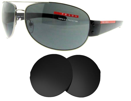 Prada SPS 52G (65mm)-Replacement Lenses-Volcanic Black-Non-Polarized-Seek Optics