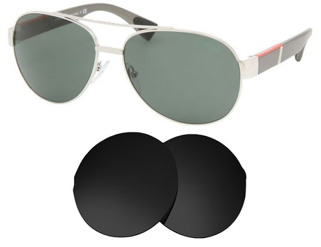 Prada SPS 52M (60mm)-Replacement Lenses-Volcanic Black-Non-Polarized-Seek Optics