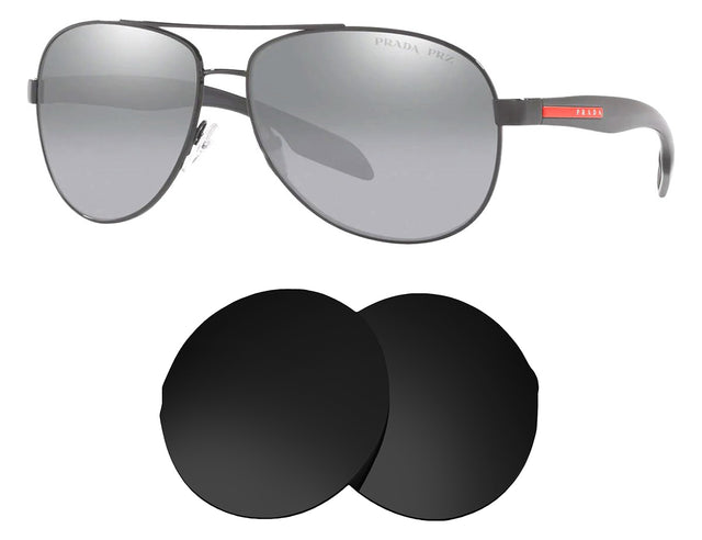 Prada SPS 53P 62mm-Replacement Lenses-Volcanic Black-Non-Polarized-Seek Optics