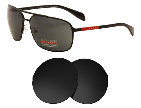 Prada SPS 54O (64mm)-Replacement Lenses-Volcanic Black-Non-Polarized-Seek Optics