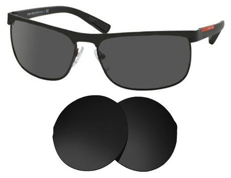 Prada SPS 54Q (63mm)-Replacement Lenses-Volcanic Black-Non-Polarized-Seek Optics