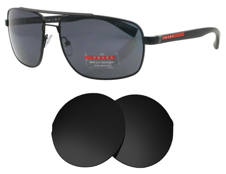 Prada SPS 55N (60mm)-Replacement Lenses-Volcanic Black-Non-Polarized-Seek Optics