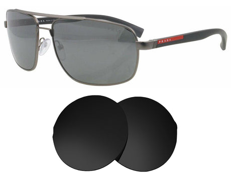 Prada SPS 55N (63mm)-Replacement Lenses-Volcanic Black-Non-Polarized-Seek Optics