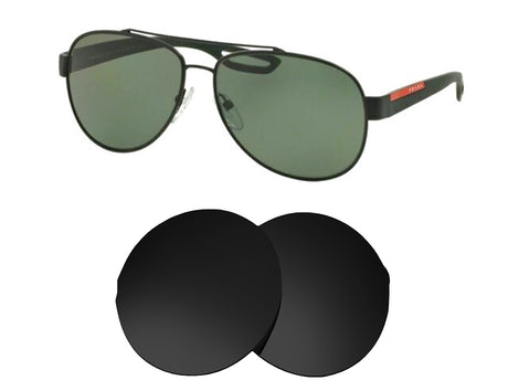 Prada SPS 55Q (62mm)-Replacement Lenses-Volcanic Black-Non-Polarized-Seek Optics