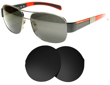 Prada SPS 56H (59mm)-Replacement Lenses-Volcanic Black-Non-Polarized-Seek Optics