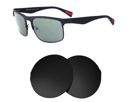 Prada SPS 56P (60mm)-Replacement Lenses-Volcanic Black-Non-Polarized-Seek Optics