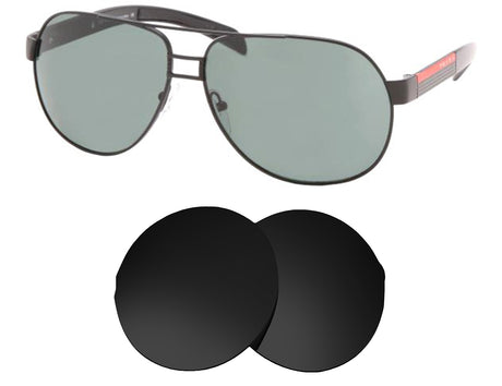 Prada SPS 57H (62mm)-Replacement Lenses-Volcanic Black-Non-Polarized-Seek Optics