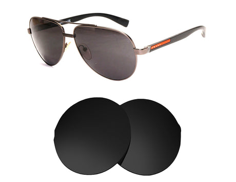 Prada SPS 58U (63mm)-Replacement Lenses-Volcanic Black-Non-Polarized-Seek Optics