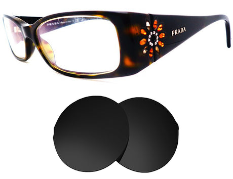 Prada VPR 18H (52mm)-Replacement Lenses-Volcanic Black-Non-Polarized-Seek Optics