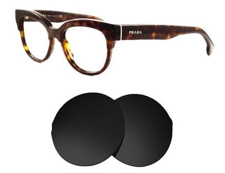 Prada VPR 21Q (53mm)-Replacement Lenses-Volcanic Black-Non-Polarized-Seek Optics