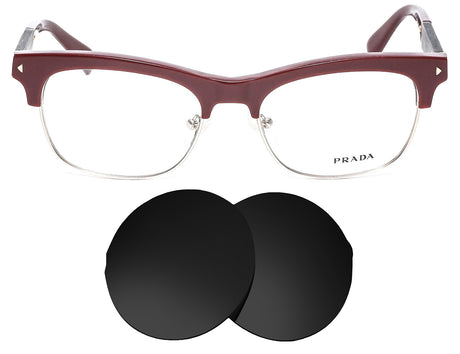 Prada VPR 22O (54mm)-Replacement Lenses-Volcanic Black-Non-Polarized-Seek Optics