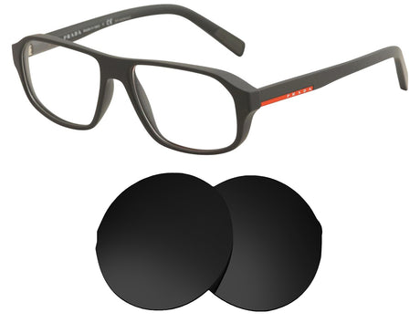 Prada VPS 05G (55mm)-Replacement Lenses-Volcanic Black-Non-Polarized-Seek Optics