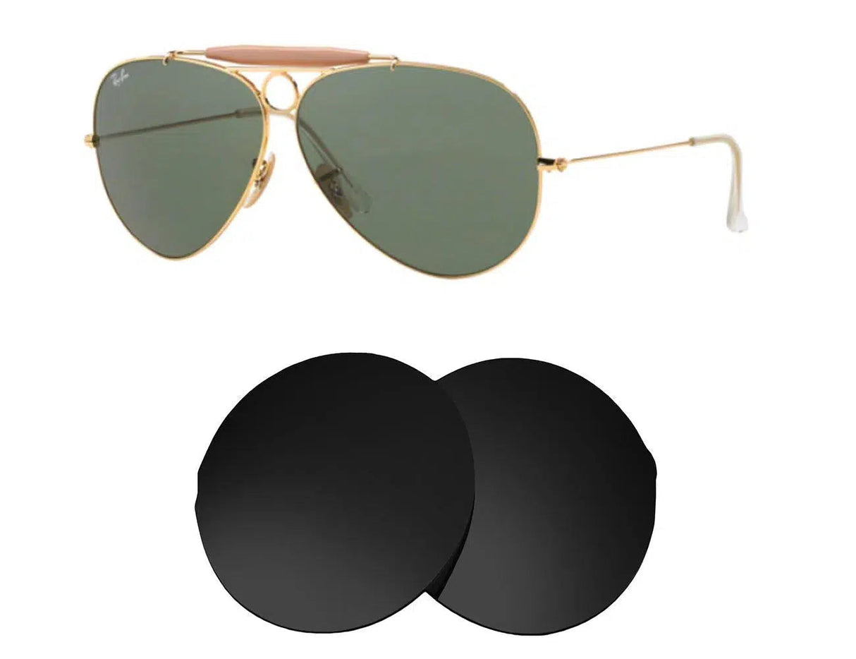 Ray-Ban RB 3138 58mm Shooter-Replacement Lenses-Volcanic Black-Non-Polarized-Seek Optics