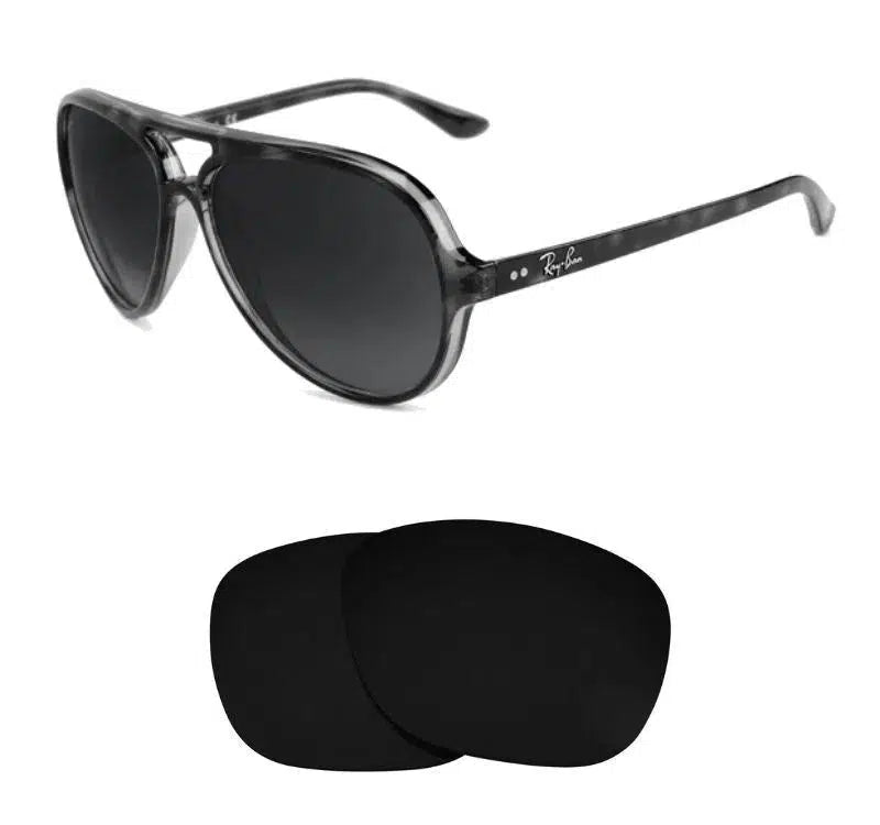 Ray-Ban RB 4125 59mm Cats 5000-Replacement Lenses-Volcanic Black-Non-Polarized-Seek Optics