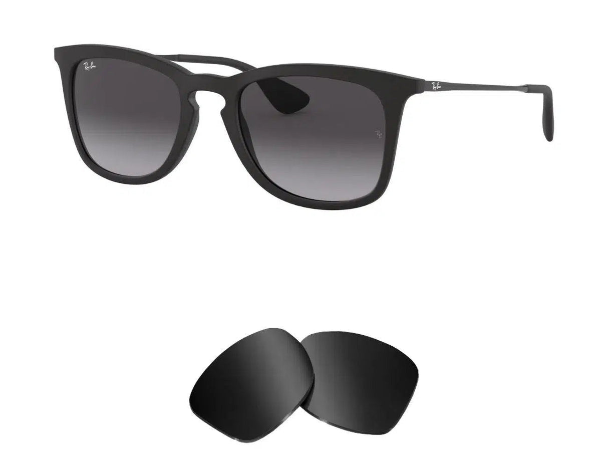 Ray-Ban RB 4221 50mm Folding Wayfarer-Replacement Lenses-Volcanic Black-Non-Polarized-Seek Optics