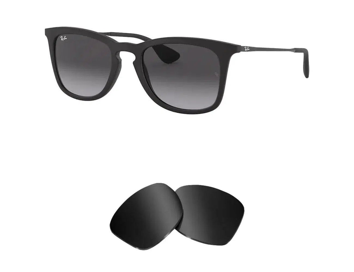 Ray-Ban RB4221F 52mm (Low Bridge Fit)-Replacement Lenses-Volcanic Black-Non-Polarized-Seek Optics