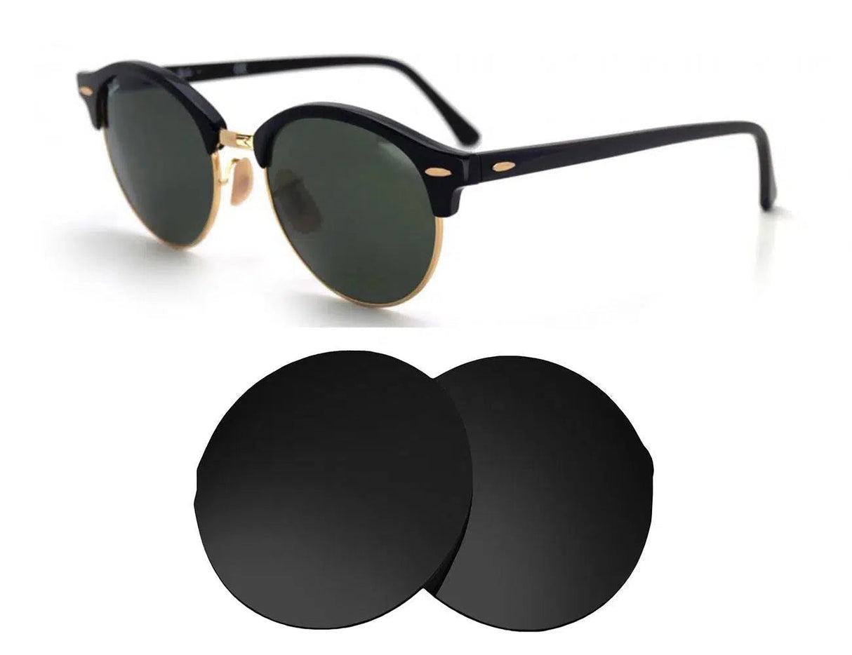 Ray-Ban RB4246V 49mm Clubround Optics-Replacement Lenses-Volcanic Black-Non-Polarized-Seek Optics