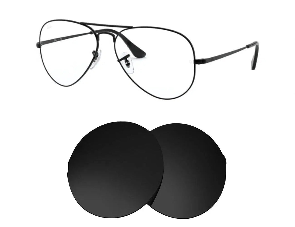 Ray-Ban RB 6489 58mm Aviator Optics-Replacement Lenses-Volcanic Black-Non-Polarized-Seek Optics