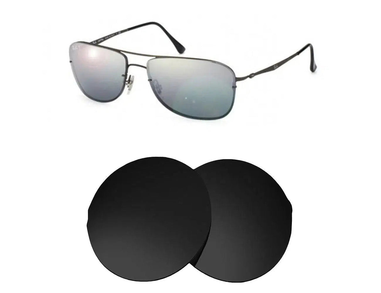 Ray-Ban RB 8054 59mm LightRay-Replacement Lenses-Volcanic Black-Non-Polarized-Seek Optics