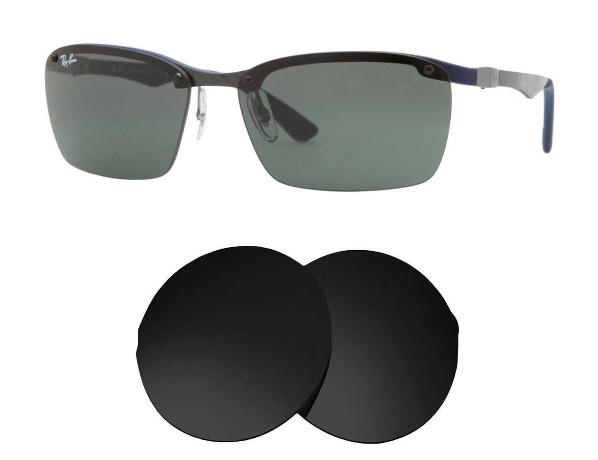 Ray-Ban RB 8312 60mm Tech-Replacement Lenses-Volcanic Black-Non-Polarized-Seek Optics