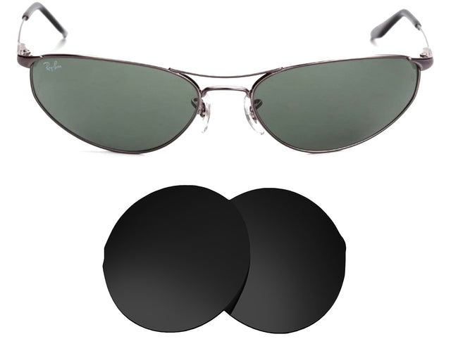 Ray-Ban RB3131 (56mm)-Replacement Lenses-Volcanic Black-Non-Polarized-Seek Optics