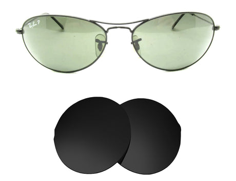 Ray-Ban RB3172 New Pilot (60mm)-Replacement Lenses-Volcanic Black-Non-Polarized-Seek Optics