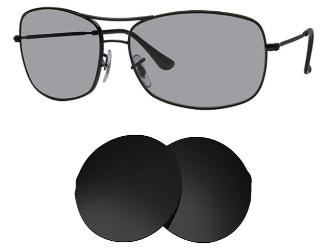 Ray-Ban RB3322 (60mm)-Replacement Lenses-Volcanic Black-Non-Polarized-Seek Optics