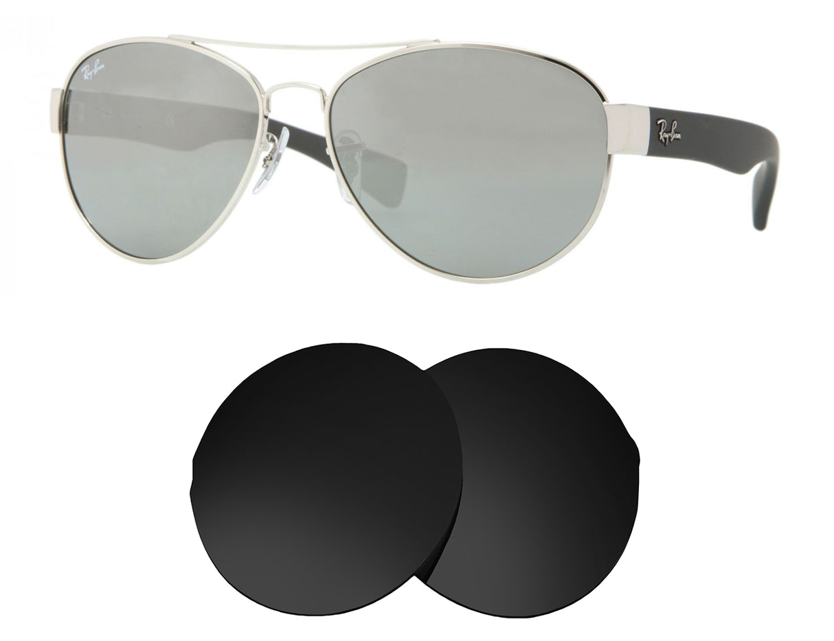 Ray-Ban RB3491 (59mm)-Replacement Lenses-Volcanic Black-Non-Polarized-Seek Optics