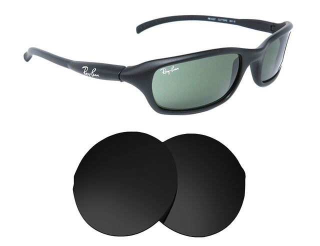 Ray-Ban RB4027 Cutters (53mm)-Replacement Lenses-Volcanic Black-Non-Polarized-Seek Optics
