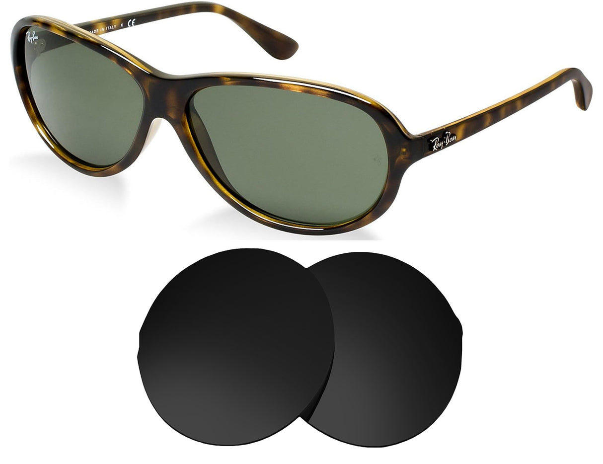 Ray-Ban RB4153 (62mm)-Replacement Lenses-Volcanic Black-Non-Polarized-Seek Optics