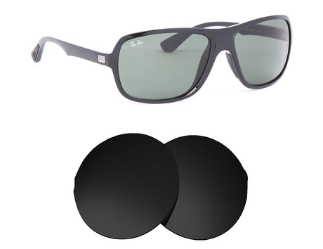 Ray-Ban RB4192 (61mm)-Replacement Lenses-Volcanic Black-Non-Polarized-Seek Optics