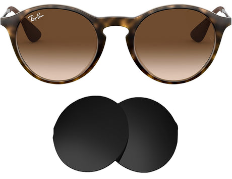 Ray-Ban RB4243 (49mm)-Replacement Lenses-Volcanic Black-Non-Polarized-Seek Optics
