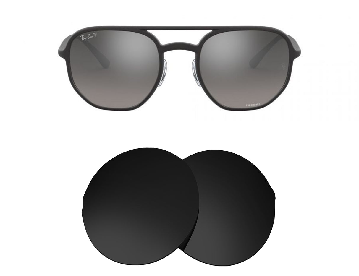 Ray-Ban RB4321 (53mm)-Replacement Lenses-Volcanic Black-Non-Polarized-Seek Optics