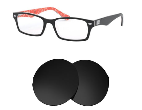 Ray-Ban RB5206 (52mm)-Replacement Lenses-Volcanic Black-Non-Polarized-Seek Optics