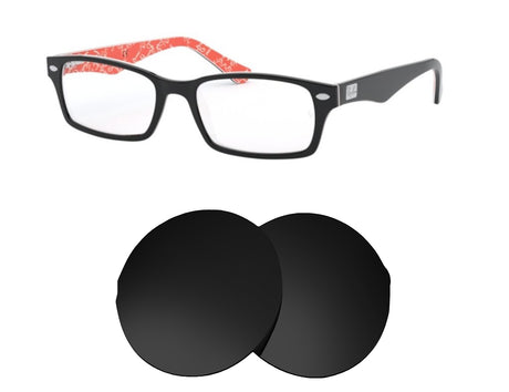 Ray-Ban RB5206 (54mm)-Replacement Lenses-Volcanic Black-Non-Polarized-Seek Optics