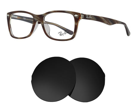Ray-Ban RB5228F (53mm)-Replacement Lenses-Volcanic Black-Non-Polarized-Seek Optics