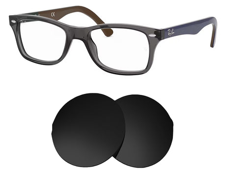 Ray-Ban RB5228 (53mm)-Replacement Lenses-Volcanic Black-Non-Polarized-Seek Optics