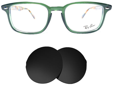 Ray-Ban RB5353 (50mm)-Replacement Lenses-Volcanic Black-Non-Polarized-Seek Optics