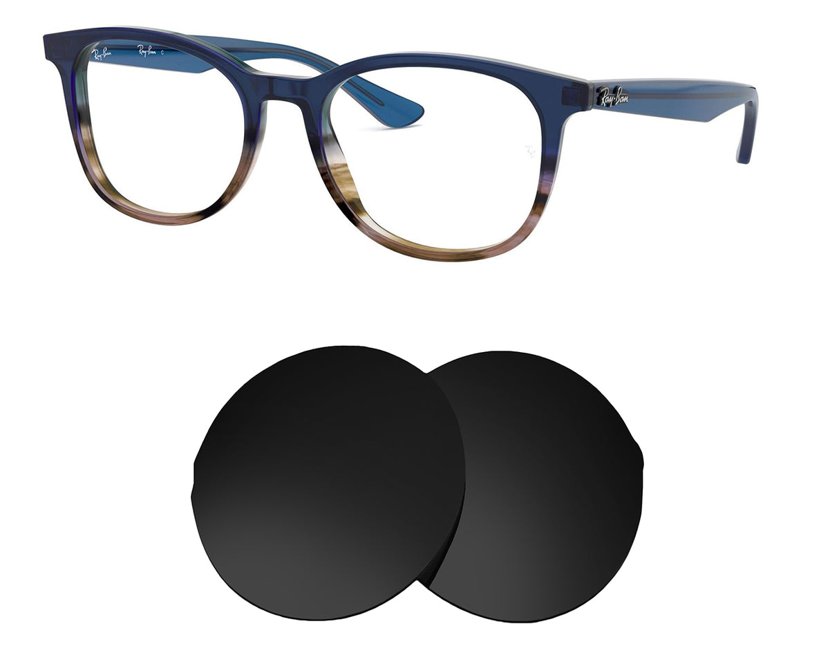 Ray-Ban RB5356 (52mm)-Replacement Lenses-Volcanic Black-Non-Polarized-Seek Optics