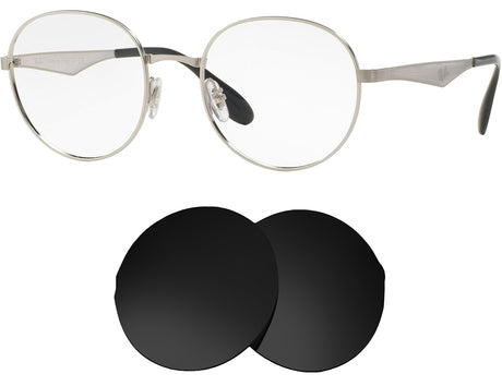 Ray-Ban RB6343 (47mm)-Replacement Lenses-Volcanic Black-Non-Polarized-Seek Optics