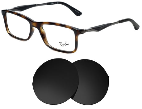 Ray-Ban RB7023 (53mm)-Replacement Lenses-Volcanic Black-Non-Polarized-Seek Optics